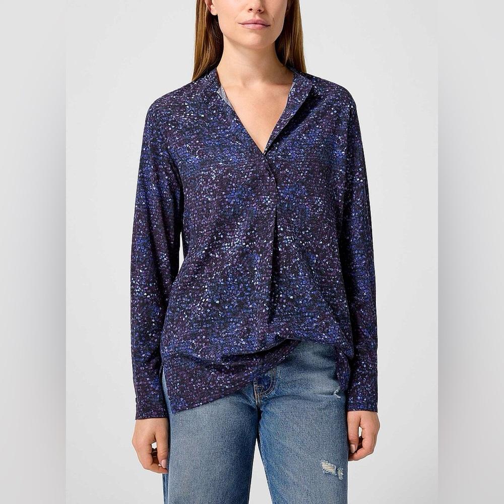 NWT- Isabel Marant silk Women's Blue Patterned Top